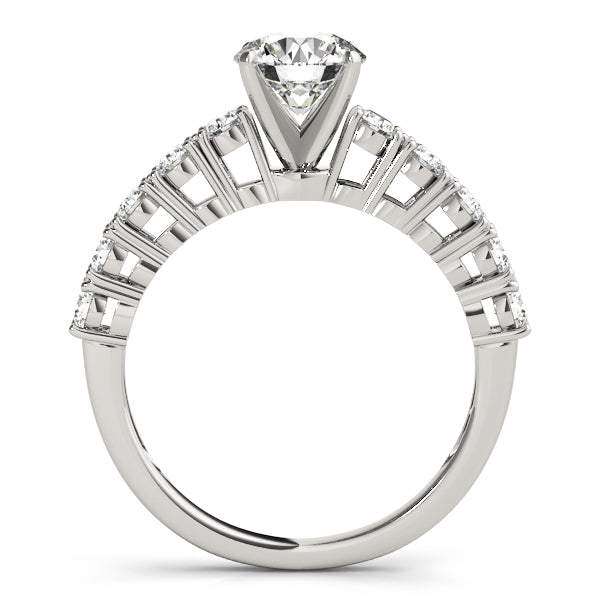 Regal Prong-Set Round Diamond Engagement Ring — 9K/18K Gold & Platinum