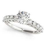 Regal Prong-Set Round Diamond Engagement Ring — 9K/18K Gold & Platinum