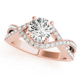 Eternal Multi-Row Round Diamond Engagement Ring — 9K/18K Gold & Platinum