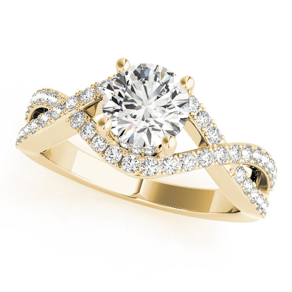 Eternal Multi-Row Round Diamond Engagement Ring — 9K/18K Gold & Platinum