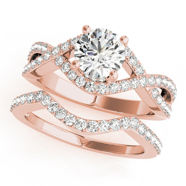 Eternal Multi-Row Round Diamond Engagement Ring — 9K/18K Gold & Platinum