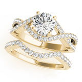 Eternal Multi-Row Round Diamond Engagement Ring — 9K/18K Gold & Platinum