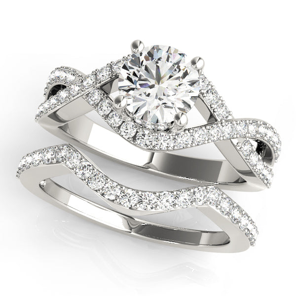 Eternal Multi-Row Round Diamond Engagement Ring — 9K/18K Gold & Platinum