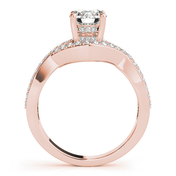 Eternal Multi-Row Round Diamond Engagement Ring — 9K/18K Gold & Platinum