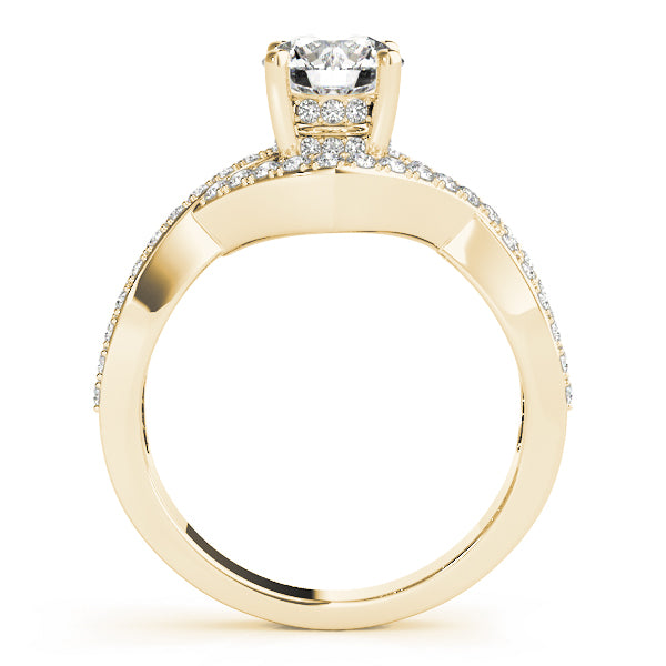 Eternal Multi-Row Round Diamond Engagement Ring — 9K/18K Gold & Platinum