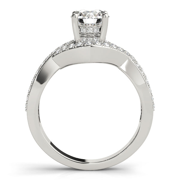 Eternal Multi-Row Round Diamond Engagement Ring — 9K/18K Gold & Platinum