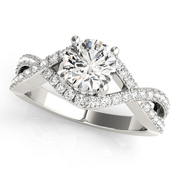 Eternal Multi-Row Round Diamond Engagement Ring — 9K/18K Gold & Platinum