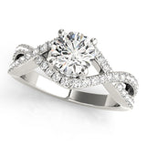 Eternal Multi-Row Round Diamond Engagement Ring — 9K/18K Gold & Platinum