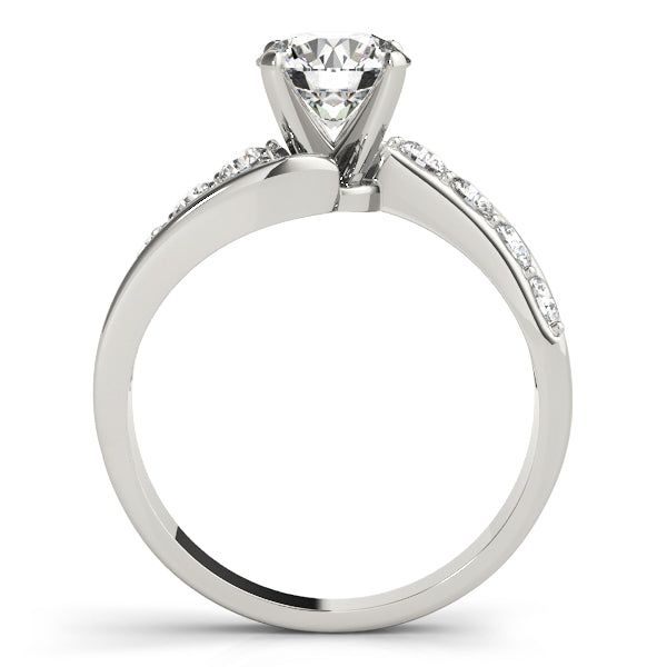 Radiant Bypass Round Diamond Engagement Ring — 9K/18K Gold & Platinum