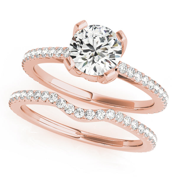 Majestic Prong-Set Round Diamond Engagement Ring — 9K/18K Gold & Platinum