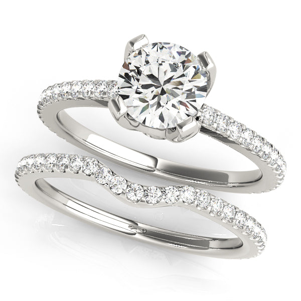 Majestic Prong-Set Round Diamond Engagement Ring — 9K/18K Gold & Platinum