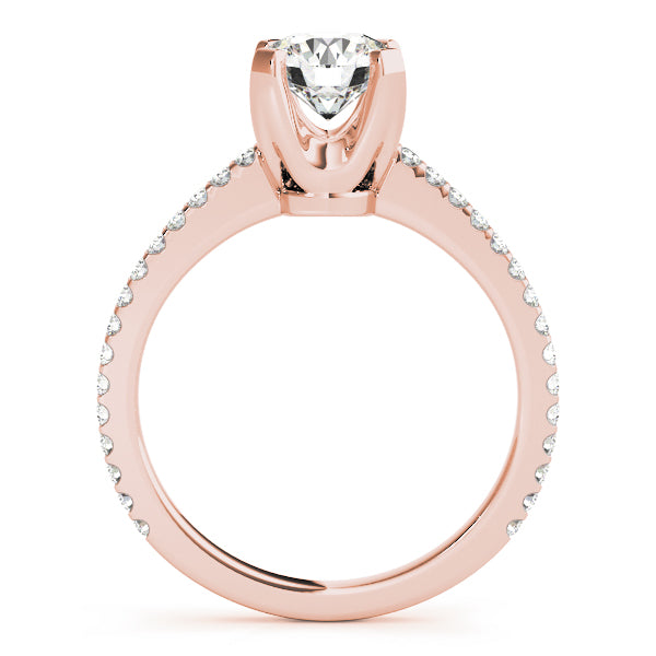Majestic Prong-Set Round Diamond Engagement Ring — 9K/18K Gold & Platinum