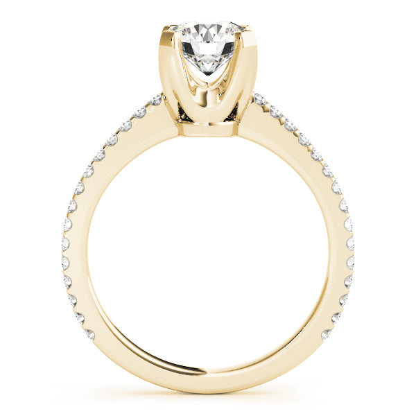 Majestic Prong-Set Round Diamond Engagement Ring — 9K/18K Gold & Platinum