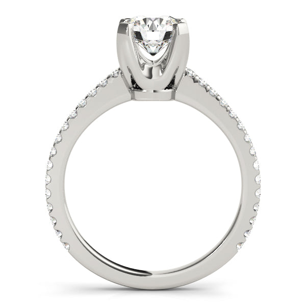 Majestic Prong-Set Round Diamond Engagement Ring — 9K/18K Gold & Platinum