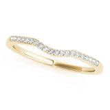 Curved Half Eternity Ring in Gold & Platinum