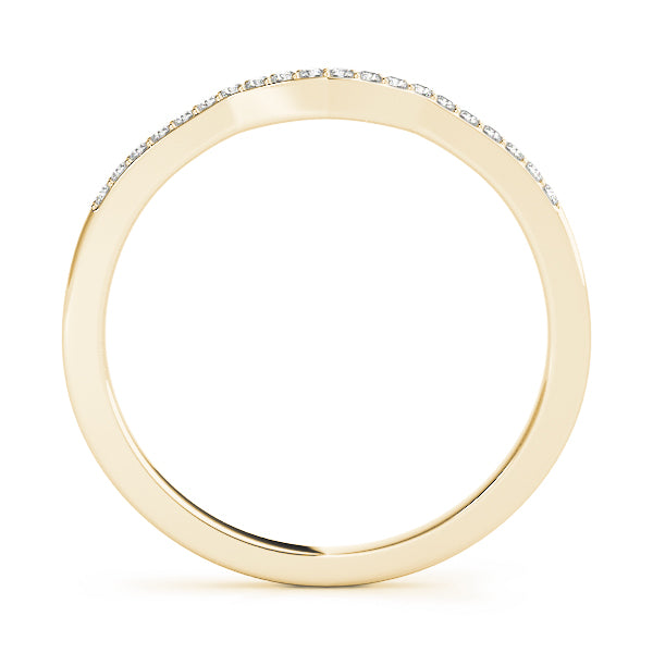 Curved Half Eternity Ring in Gold & Platinum