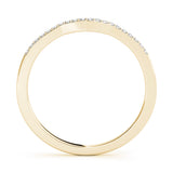 Curved Half Eternity Ring in Gold & Platinum