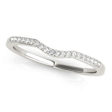 Curved Half Eternity Ring in Gold & Platinum