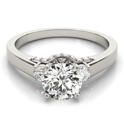 Three-Stone Lab Grown Round Cut Diamond Ring