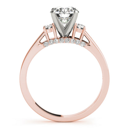 Three-Stone Lab Grown Round Cut Diamond Ring