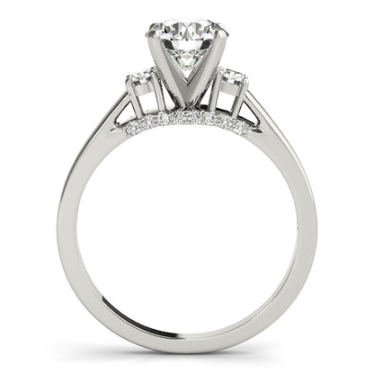 Three-Stone Lab Grown Round Cut Diamond Ring