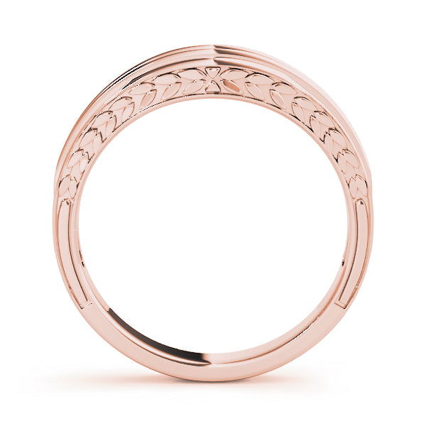 Curved Bands Half Eternity Ring in Gold & Platinum