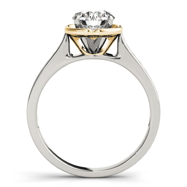 Opulent Prong-Set Round Diamond Engagement Ring — 9K/18K Gold & Platinum