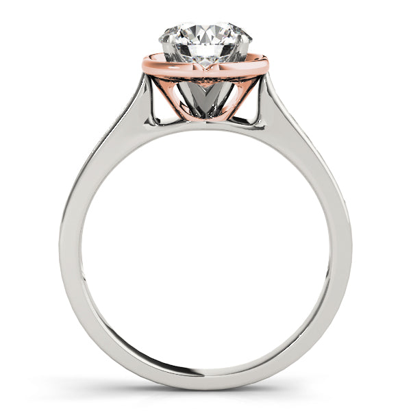 Opulent Prong-Set Round Diamond Engagement Ring — 9K/18K Gold & Platinum