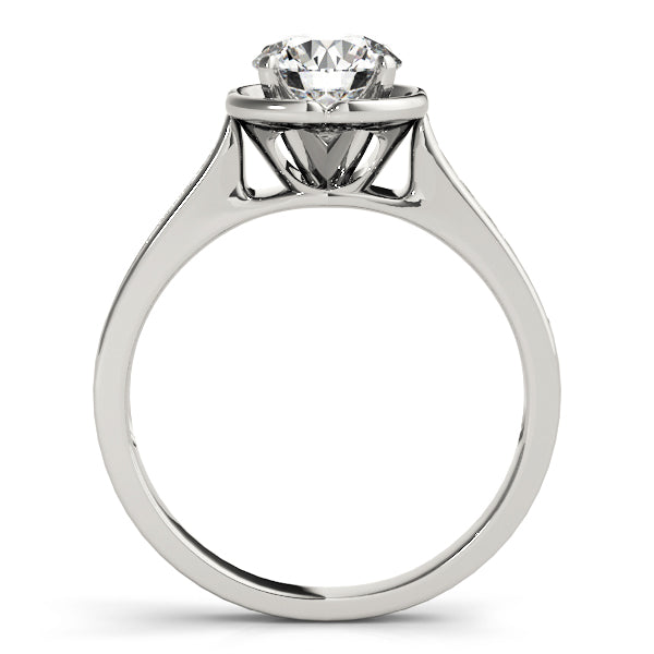 Opulent Prong-Set Round Diamond Engagement Ring — 9K/18K Gold & Platinum