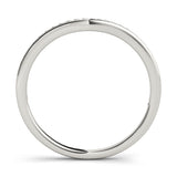 Curved Bands Half Eternity Ring in Gold & Platinum