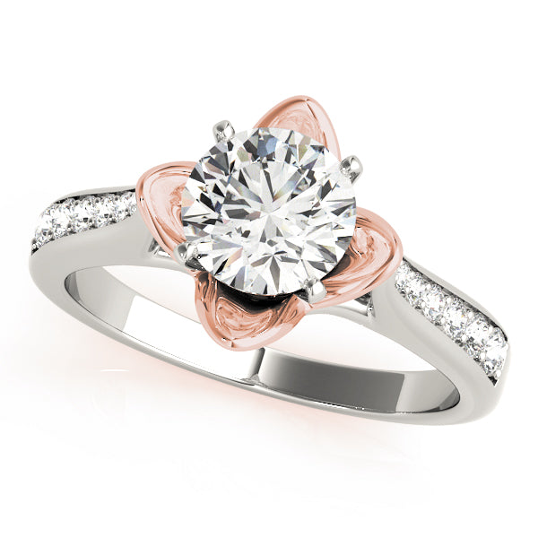 Celestial Prong-Set Round Diamond Engagement Ring — 9K/18K Gold & Platinum