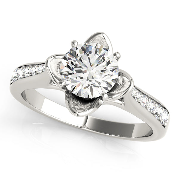 Celestial Prong-Set Round Diamond Engagement Ring — 9K/18K Gold & Platinum