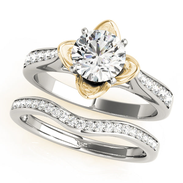 Celestial Prong-Set Round Diamond Engagement Ring — 9K/18K Gold & Platinum