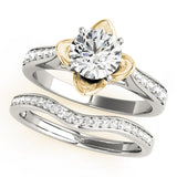 Celestial Prong-Set Round Diamond Engagement Ring — 9K/18K Gold & Platinum