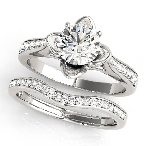 Celestial Prong-Set Round Diamond Engagement Ring — 9K/18K Gold & Platinum