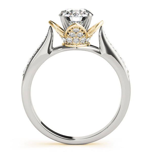 Celestial Prong-Set Round Diamond Engagement Ring — 9K/18K Gold & Platinum