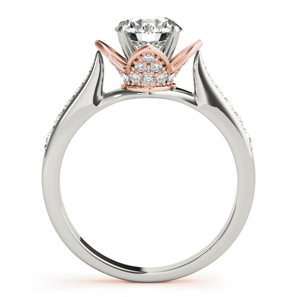 Celestial Prong-Set Round Diamond Engagement Ring — 9K/18K Gold & Platinum