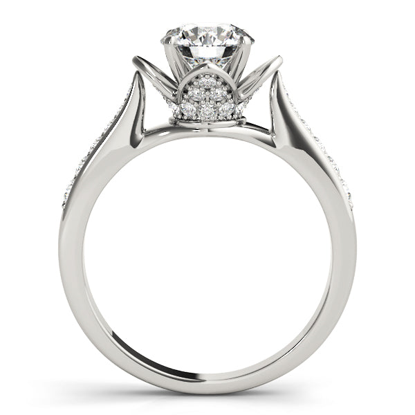 Celestial Prong-Set Round Diamond Engagement Ring — 9K/18K Gold & Platinum