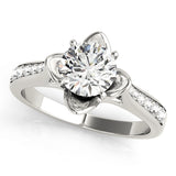 Celestial Prong-Set Round Diamond Engagement Ring — 9K/18K Gold & Platinum
