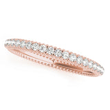 Prong Set Half Eternity Ring in Gold & Platinum