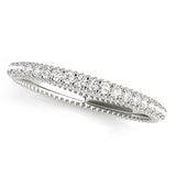 Prong Set Half Eternity Ring in Gold & Platinum