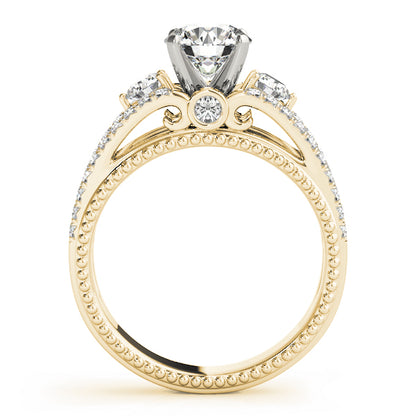Three-Stone Round Cut Lab-Grown Diamond Engagement Ring