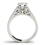 Dazzling Multi-Row Round Diamond Engagement Ring — 9K/18K Gold & Platinum