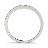 Straight Channel Set Half Eternity Ring in Gold & Platinum