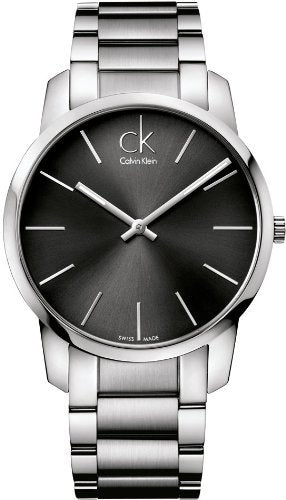 Calvin Klein Men's Silver Stainless-Steel Quartz Watch with BLACK,K2G21161