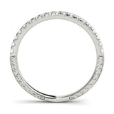 Shared Prong Half Eternity Ring in Gold & Platinum