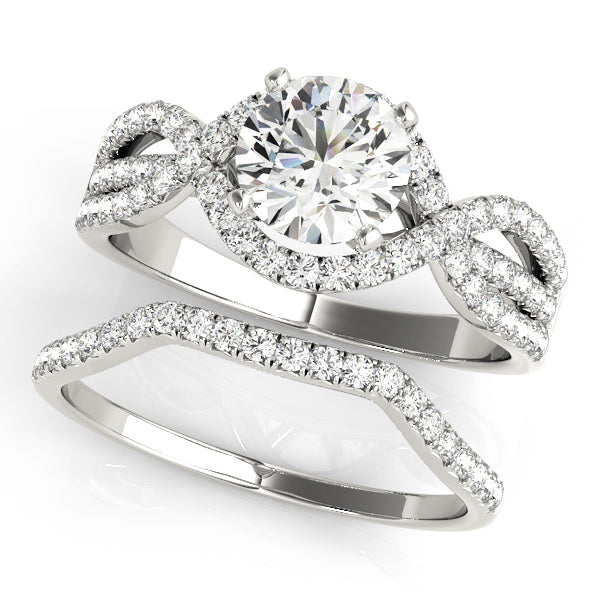 Devoted Multi-Row Round Diamond Engagement Ring — 9K/18K Gold & Platinum