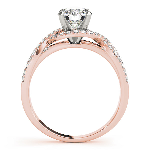 Devoted Multi-Row Round Diamond Engagement Ring — 9K/18K Gold & Platinum