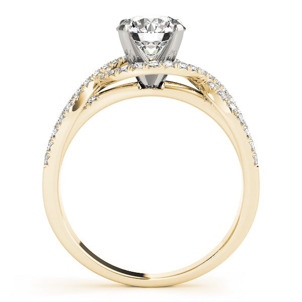 Devoted Multi-Row Round Diamond Engagement Ring — 9K/18K Gold & Platinum