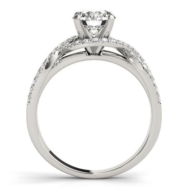 Devoted Multi-Row Round Diamond Engagement Ring — 9K/18K Gold & Platinum